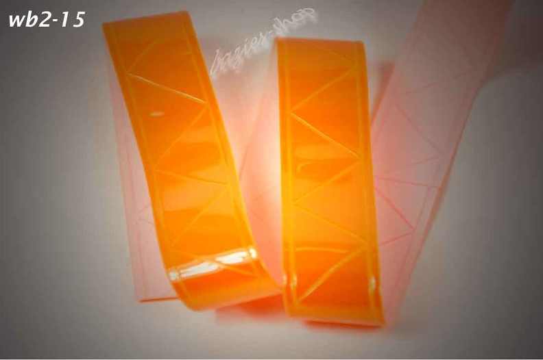 wb2-015 - 20 mm Breite - Design "mikroprismatisches Leuchtband orange"