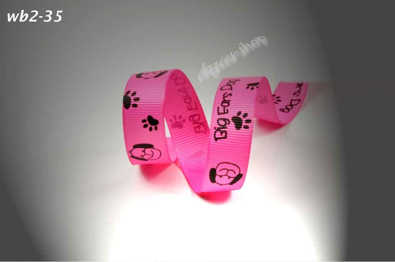 wb2-035 - 15 mm Breite - Design "BigEarsDog pink"