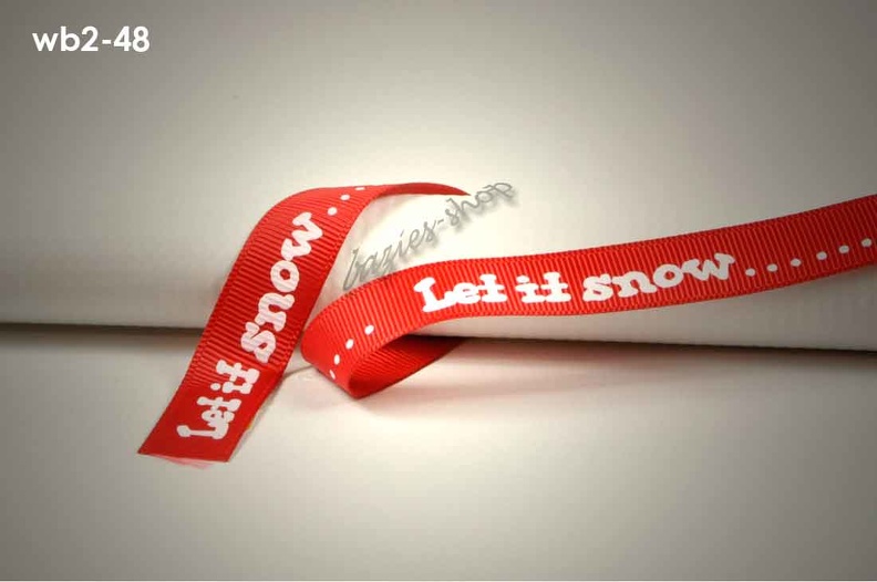 wb2-048 - 17 mm Breite - Design "Let it snow red"