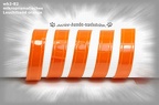 wb2-082 - 15 mm Breite - Design "mikroprismatisches Leuchtband orange"