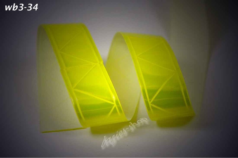 wb3-034 - 25mm Breite - Design "mikroprismatisches Leuchtband gelb"