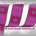 wb3-232 - 24mm Breite - Design "Silberblumen pink"