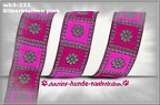 wb3-232 - 24mm Breite - Design "Silberblumen pink"